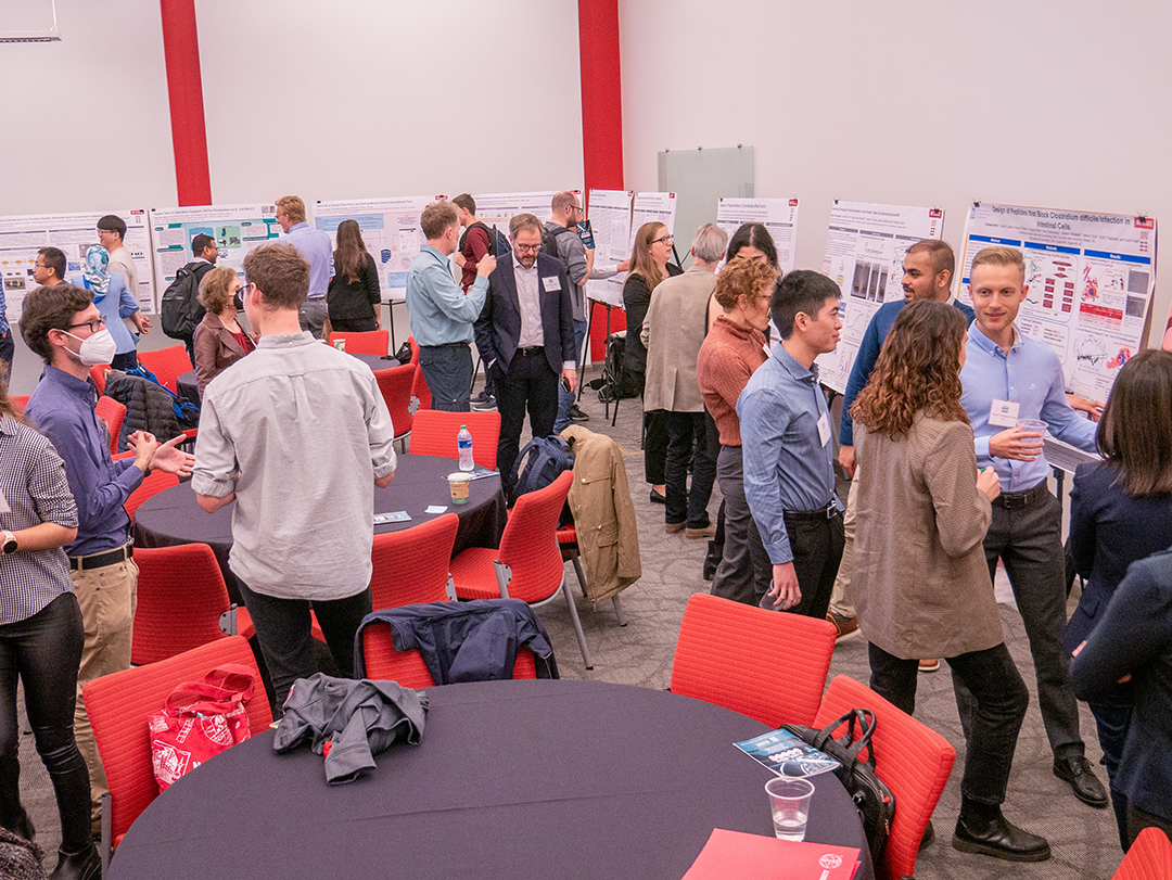A poster session is held at the third annual Biopharmaceutical Manufacturing Symposium.